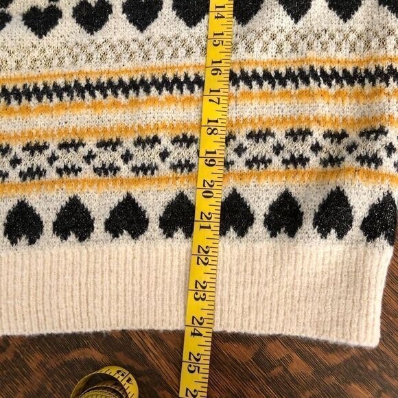 NEW ANDTHEWHY Cream, Black, and Gold Crew Neck Sweater NWT - Picture 14 of 14